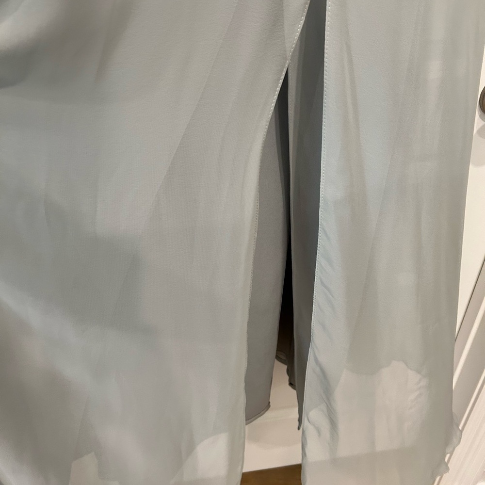 After Six Soft Gray Ruffled Dress - Picture 6 of 7